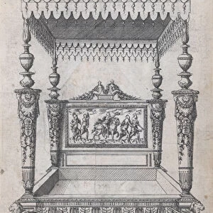 Design for a Four Poster Bed, 1565-70. Creator: Jacques Androuet Du Cerceau