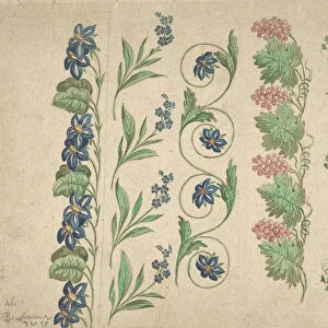 Designs for Embroidery, 19th century. Creator: Anon