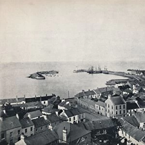 Donaghadee - View from the Church Tower, Showing Harbour, 1895