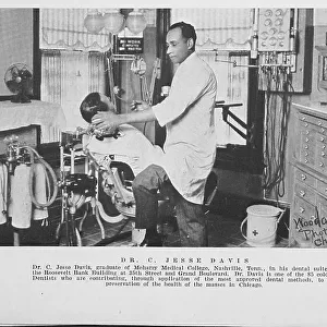 Dr. C. Jesse Davis, graduate of Meharry Medical College, Nashville, Tenn. in his dental... 1925. Creator: Unknown