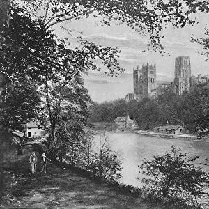 Durham Cathedral, from Prebends Bridge, c1896. Artist: FW Morgan