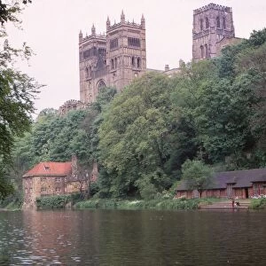 Durham Cathedral and River Wear, England, UK, 20th century. Artist: CM Dixon