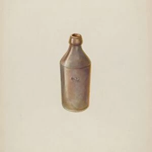 Earthenware Ale Bottle, c. 1937. Creator: Gerald Transpota