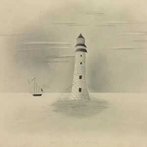 Eddystone Lighthouse, 1840. Creator: Mary Altha Nims (American, 1817-1907)