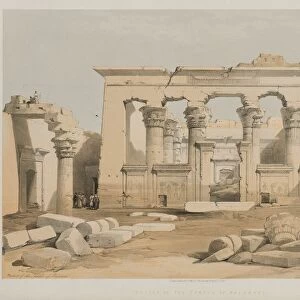 Egypt and Nubia, Volume I: Portico of the Temple of Kalabshe, 1847. Creator: Louis Haghe (British