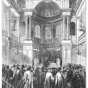 Election of Rabbi, at the Synagogue, Great St. Helen s, 1844. Creator: Unknown