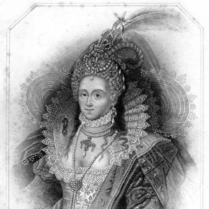 Elizabeth I of England, (mid-19th century). Artist: Thomas Phillibrown