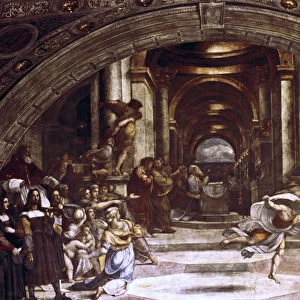 The Expulsion of Heliodorus from the Temple, 1512-1514. Artist: Raphael