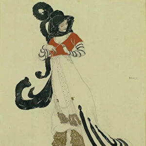 Fancy Dress Costume Design, c. 1914. Artist: Bakst, Leon (1866-1924)