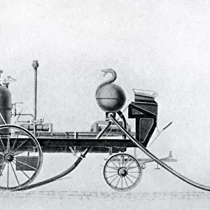 The first steam fire engine, c1830