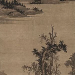 Fishermen-Hermits in Stream and Mountain, 1300s. Creator: Wu Zhen (Chinese, 1280-1354)