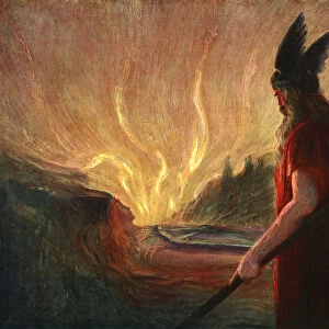 As the Flames Rise, Wotan Leaves, 1906