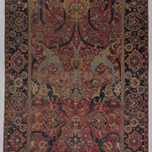 Floral Arabesque Carpet, probably Iran, 17th century. Creator: Unknown