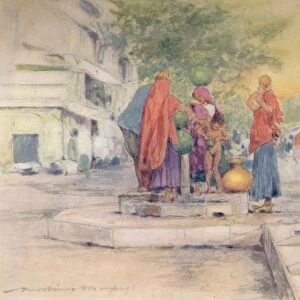 By the Fountain, Jeypore, 1905. Artist: Mortimer Luddington Menpes