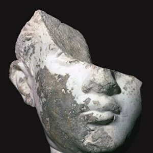 Fragment of a marble head of a youth, 1st century