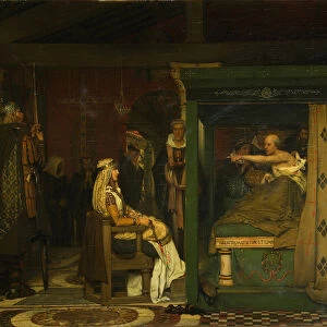 Fredegund visits Bishop Praetextatus on his deathbed, 1864. Artist: Alma-Tadema, Sir Lawrence (1836-1912)