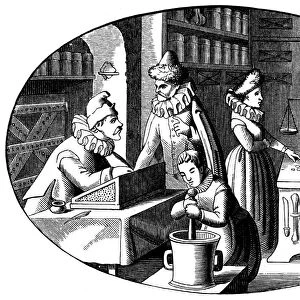 French druggist and grocer, 16th century