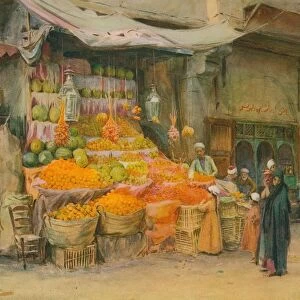 A Fruit-Stall at Bulak, c1905, (1912). Artist: Walter Frederick Roofe Tyndale