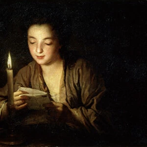 Girl with a Candle, late 17th or early 18th century. Artist: Jean-Baptiste Santerre
