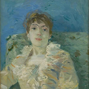 Girl on a Divan, ca 1885. Artist: Morisot, Berthe (1841-1895)