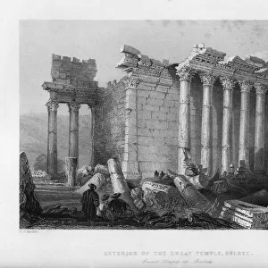 The Great Temple at Baalbec (Heliopolis), Egypt, 1841. Artist: Robert Sands