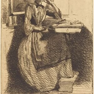 Gretchen at Heidelberg, 1858. Creator: James Abbott McNeill Whistler