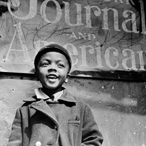 Harlem newsboy, New York, 1943. Creator: Gordon Parks