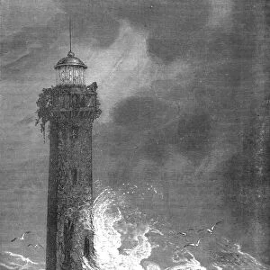 Hazard Lighthouse, Florida; A Flying Visit to Florida, 1875. Creator: Thomas Mayne Reid