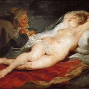 The Hermit and the Sleeping Angelica, ca 1627