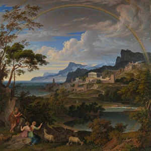 Heroic Landscape with Rainbow, 1824. Creator: Joseph Anton Koch