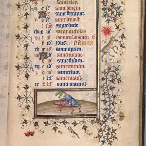 Hours of Charles the Noble, King of Navarre (1361-1425): fol. 12r, December, c. 1405