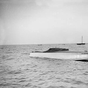 The hydroplane Columbine at anchor. Creator: Kirk & Sons of Cowes