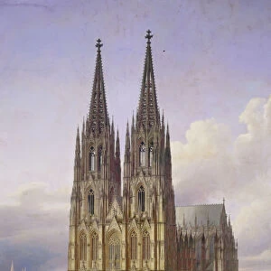 Ideal View of the Cologne Cathedral, 1834-1836. Artist: Hasenpflug, Carl Georg (1802-1858)