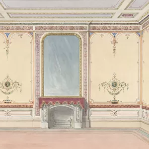 Interior: Fireplace wall, 19th century. Creator: John Gregory Crace