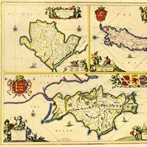 The Isle of Anglesey, The Isle of Man and the Isle of Wight, 1650, (1946). Creator: Unknown