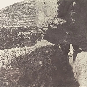 Jerusalem, Piscine de Siloe, Canal taille dans le roc, 1854