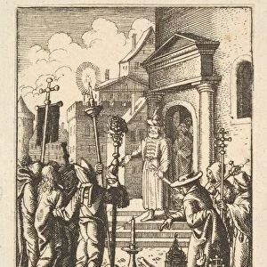 Jesus before Pilate, 1625-77. Creator: Wenceslaus Hollar