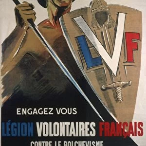 Join the LVF against the Bolsheviks, pub. 1942 (colour lithograph)