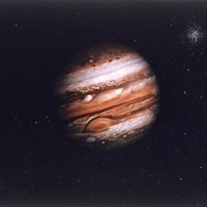 Jupiter from Voyager spacecraft. Creator: NASA