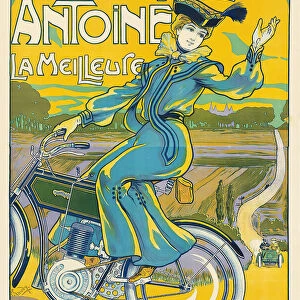 La Motocyclette Antoine. Creator: Gaudy, Georges (1872-1940)