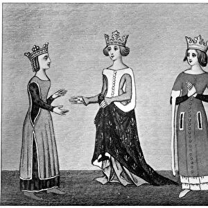 Ladies dress, 14th century, (1910)