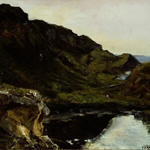 Landscape, c. 1835. Creator: Theodore Rousseau