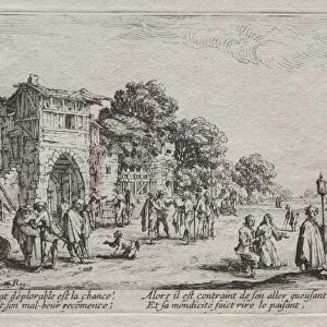 The Large Miseries of War: The Beggars and the Dying, 1633. Creator: Jacques Callot (French