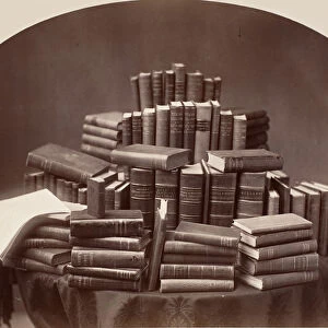 Still Life with Books, 1870s-80s. Creator: Attributed to William Notman