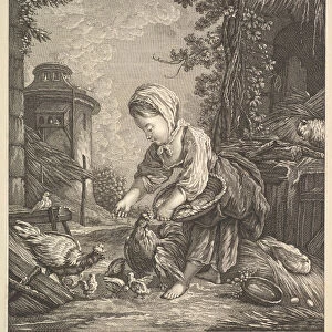 The Little Farm Girl, ca. 1753. Creator: Claude Augustin Duflos le Jeune