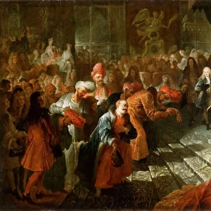 Louis XIV receiving the Persian Ambassador in the Galerie des Glaces at Versailles, 19th February 17 Artist: Coypel, Antoine (1661-1722)