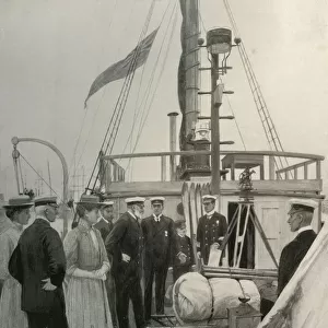 Their Majesties The King and Queen Inspecting... the Nimrod at Cowes, 1907, (1909)