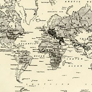 Map of the World After Three Years of War, 1917. Creator: Unknown