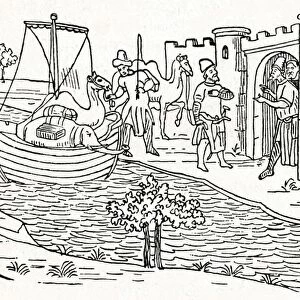 Marco Polo Lands at Ormuz, (c1300 ), 1912