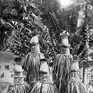 Masks possessing magical qualities, Bismarck Archipelago, Papua New Guinea, 1920. Artist: Strecker and Schroder
